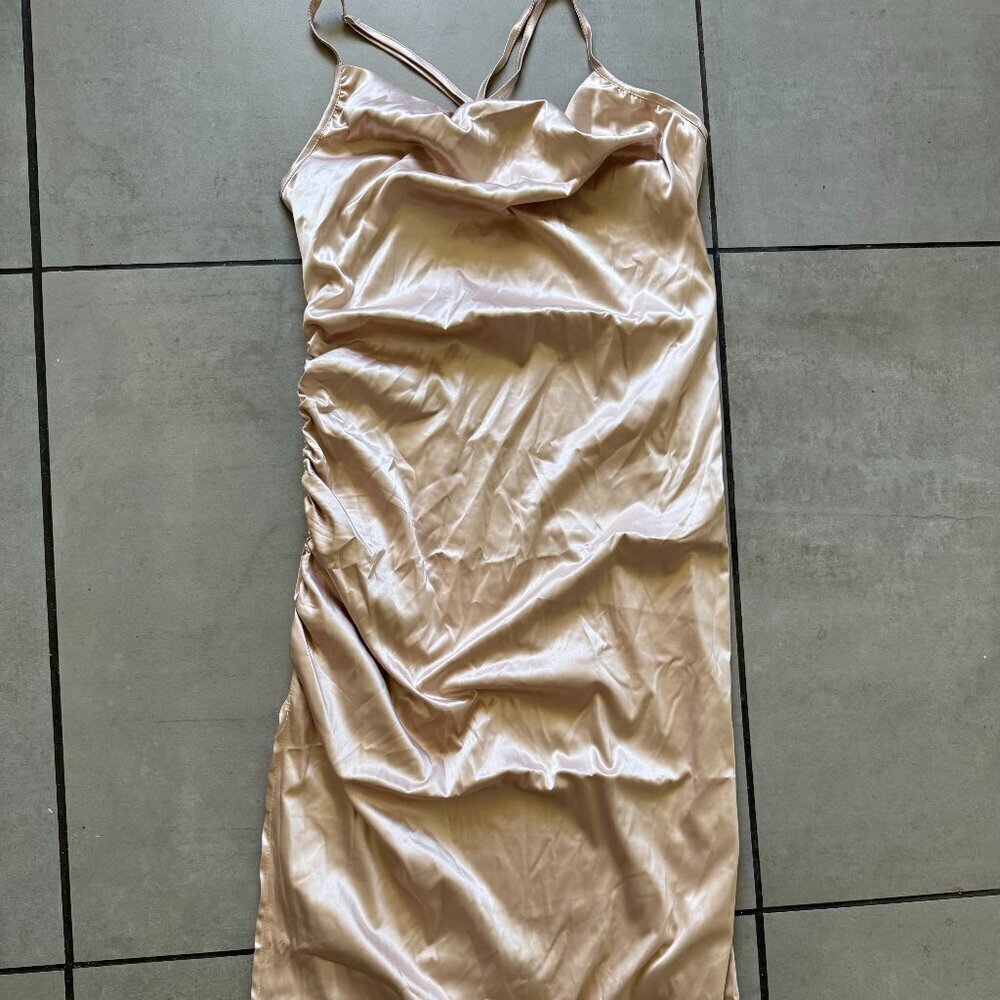 4 x $20 DEAL \ SHEIN Satin Ruched Slip Dress - Size L (US 8/10)